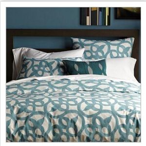 West Elm Ironworks Duvet + Euro Shams (Full / Queen)